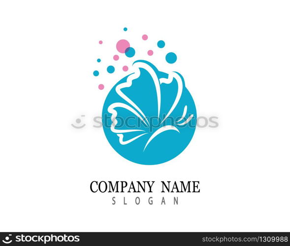 Butterfly logo template vector icon illustration design