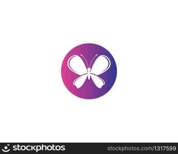 Butterfly logo template vector icon illustration design