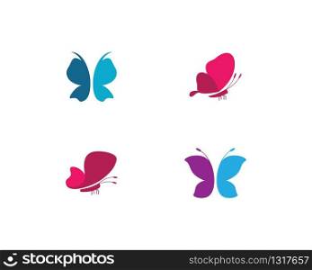 Butterfly logo template vector icon illustration design