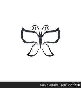 Butterfly logo template vector icon illustration design