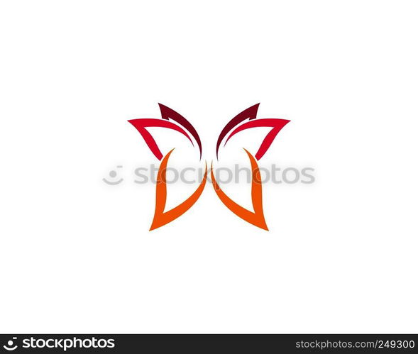 Butterfly logo template vector icon illustration design