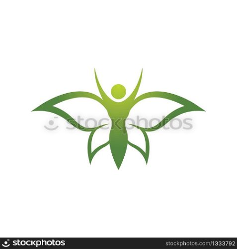 Butterfly logo vector icon illustration design
