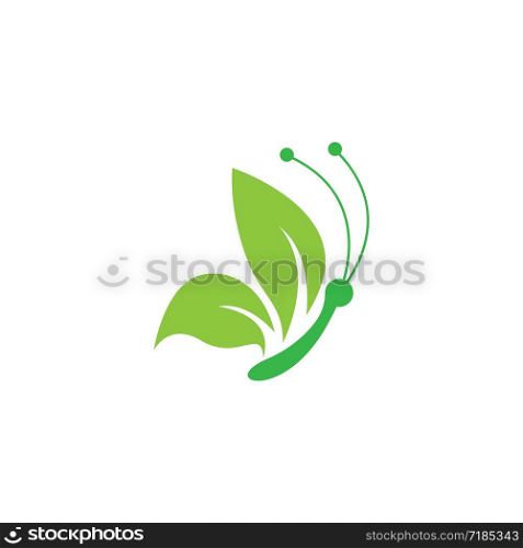 Butterfly logo vector icon illustration design
