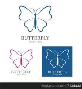 Butterfly logo Vector icon illustration design