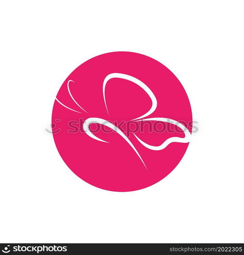 Butterfly logo Vector illustration design template