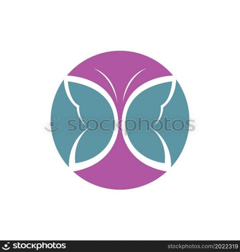 Butterfly logo Vector illustration design template