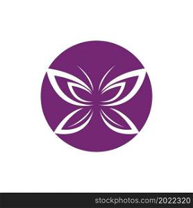 Butterfly logo Vector illustration design template