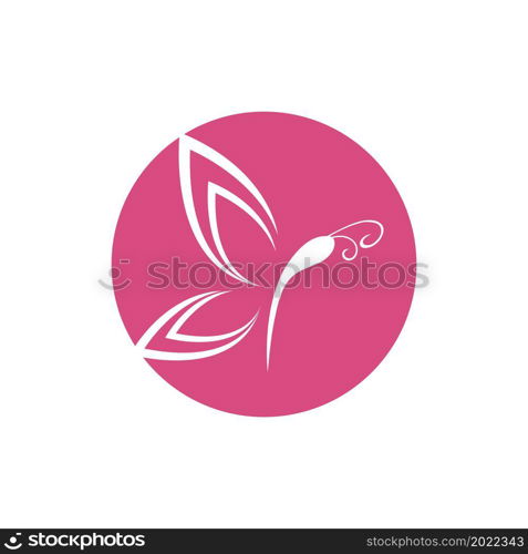 Butterfly logo Vector illustration design template