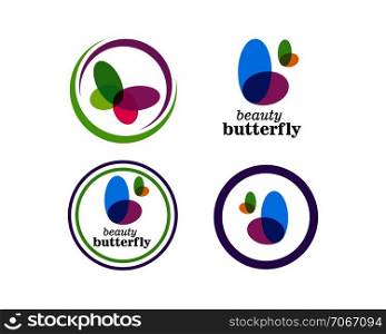 butterfly logo vector template design illustration