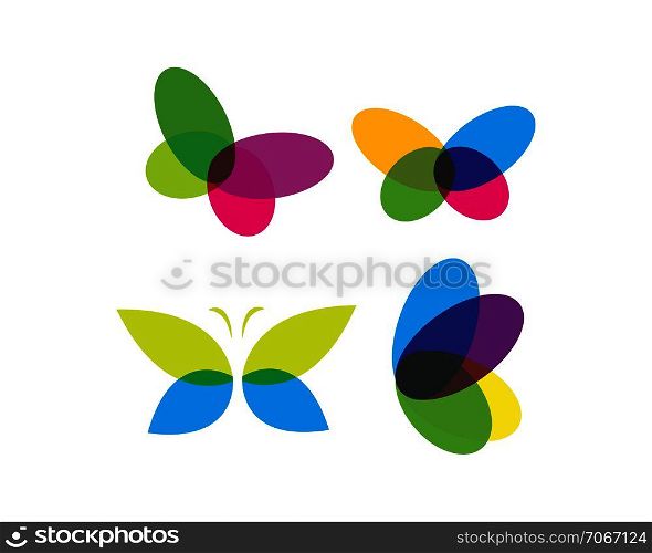 butterfly logo vector template design illustration