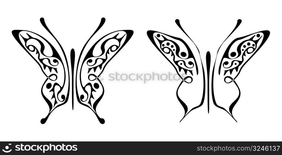 Butterfly multicolor pattern - vector abstract background, wallpaper.