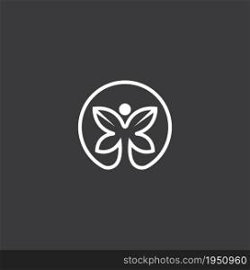 butterfly people vector icon concept design template