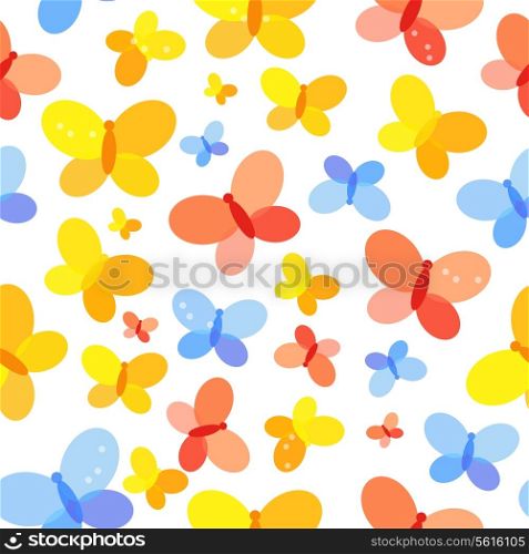 Butterfly Seamless Pattern Background Vector Illustration. EPS10