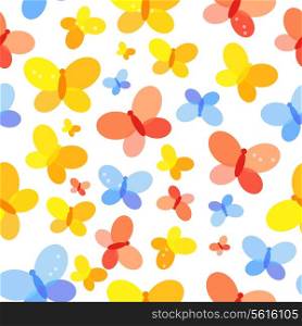 Butterfly Seamless Pattern Background Vector Illustration. EPS10
