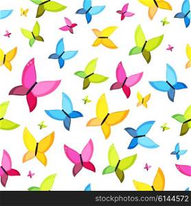 Butterfly Seamless Pattern Background Vector Illustration EPS10