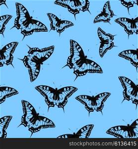 Butterfly Seamless Pattern Background Vector Illustration EPS10. Butterfly Seamless Pattern Background Vector Illustration