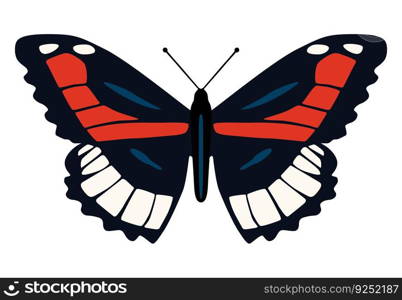 Butterfly simple icon. Vector Illustration EPS10. Butterfly simple icon on white. Vector Illustration. EPS10