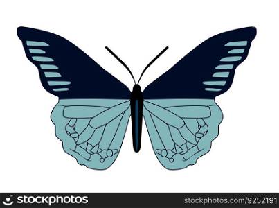 Butterfly simple icon. Vector Illustration EPS10. Butterfly simple icon on white. Vector Illustration. EPS10