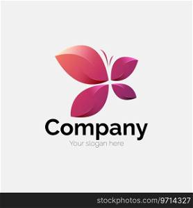 Butterfly spa logotype Royalty Free Vector Image
