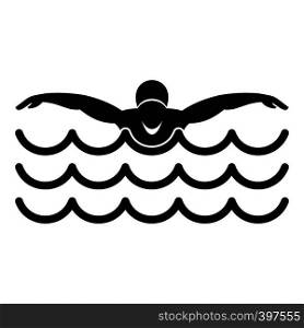 Butterfly swimmer icon. Simple illustration of butterfly swimmer vector icon for web. Butterfly swimmer icon, simple style