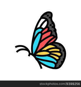 butterfly tattoo art vintage color icon vector. butterfly tattoo art vintage sign. isolated symbol illustration. butterfly tattoo art vintage color icon vector illustration