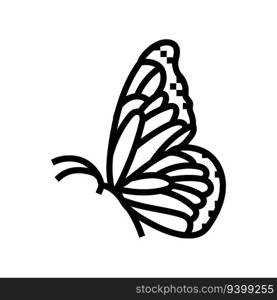 butterfly tattoo art vintage line icon vector. butterfly tattoo art vintage sign. isolated contour symbol black illustration. butterfly tattoo art vintage line icon vector illustration
