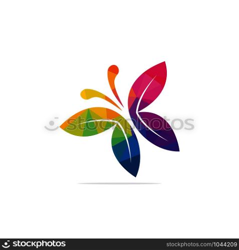 Butterfly vector logo design. Beauty salon vector logo creative illustration.