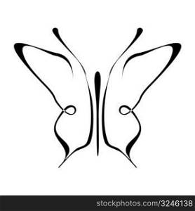 Butterfly vector tattoo - design element. Decoration. Background.