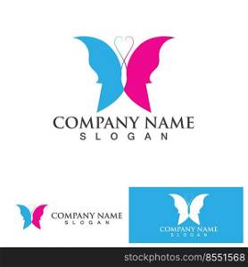  Butterfly wing logo Vector icon design