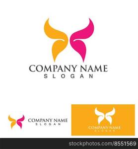  Butterfly wing logo Vector icon design
