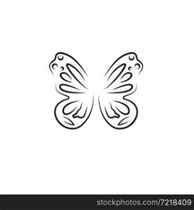 butterfly wings element illustration vector icon design template
