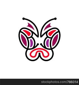 butterfly with colorful logo template