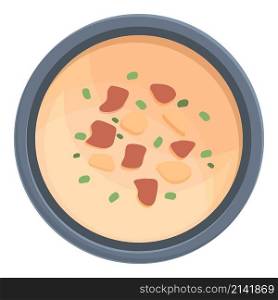 Butternut cream soup icon cartoon vector. Hot bowl. Curry food. Butternut cream soup icon cartoon vector. Hot bowl