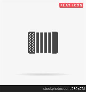 Button Accordion flat vector icon. Glyph style sign. Simple hand drawn illustrations symbol for concept infographics, designs projects, UI and UX, website or mobile application.. Button Accordion flat vector icon