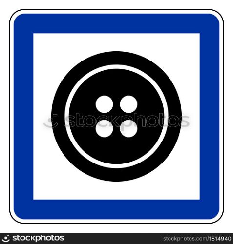 Button and road sign