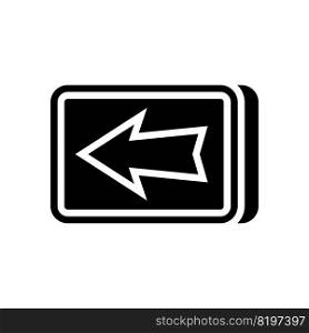 button arrow glyph icon vector. button arrow sign. isolated symbol illustration. button arrow glyph icon vector illustration