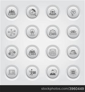 Button Design Business Icons Set.. Button Design Icons Set. Business and Finance. Grey Button Design
