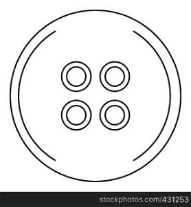 Button for sewing icon. Outline illustration of button for sewing vector icon for web. Button for sewing icon, outline style