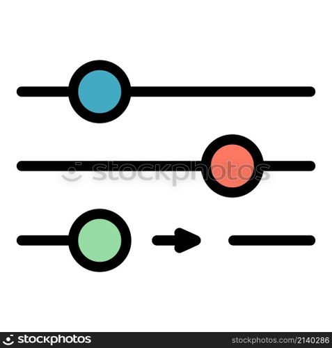 Button interface icon. Outline Button interface vector icon color flat isolated. Button interface icon color outline vector