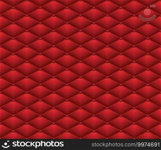 Button Red Leather seamless pattern. Abstract Luxury background vector illustration.