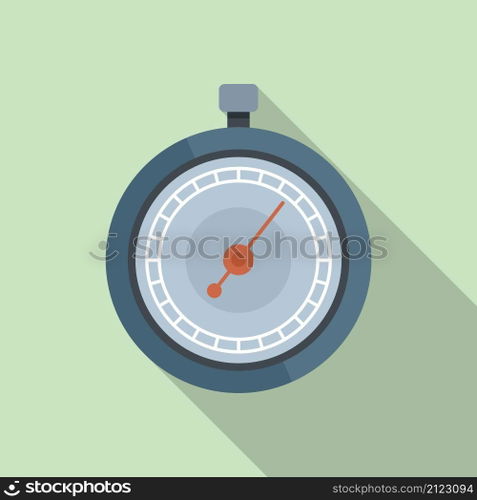 Button stopwatch icon flat vector. Stop timer. Countdown watch. Button stopwatch icon flat vector. Stop timer