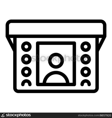 Button video intercom icon outline vector. Security control. Door system. Button video intercom icon outline vector. Security control