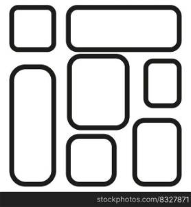 button with black rectangles set. Geometric element. Vector illustration. stock image. EPS 10.. button with black rectangles set. Geometric element. Vector illustration. stock image.