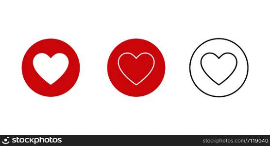 Button with heart for web background design. Linear heart icon, outline love icon. EPS 10. Button with heart for web background design. Linear heart icon, outline love icon.