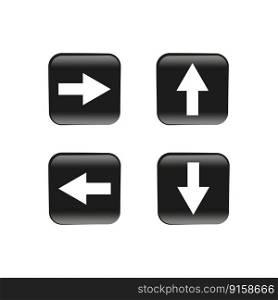 Buttons arrows squares on white background. Vector illustration. EPS 10.. Buttons arrows squares on white background. Vector illustration.