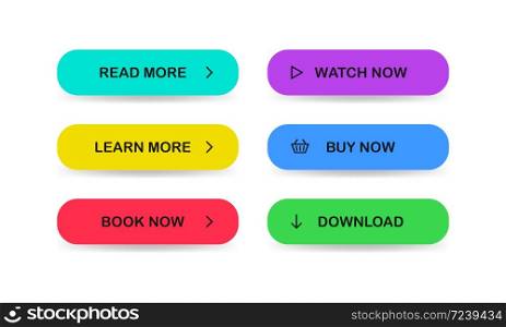 Buttons set. Read Learn more Book Watch Buy Download now. Vector EPS 10. Buttons set. Read Learn more Book Watch Buy Download now Vector EPS 10