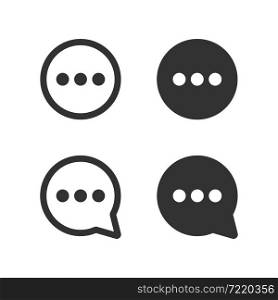 Buuble chat icon. Comment symbol. Social media speech logo in vector flat style.