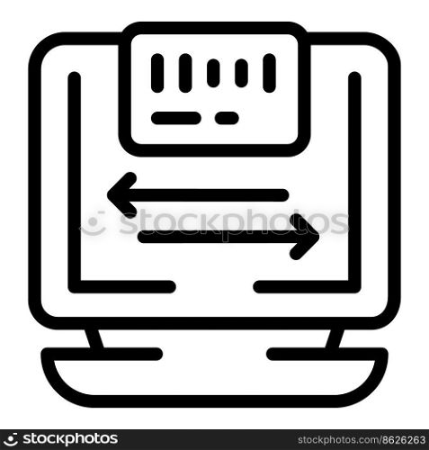 Buy bank card icon outline vector. Online store. Cart mobile. Buy bank card icon outline vector. Online store