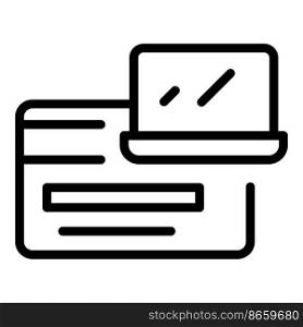 Buy laptop online icon outline vector. Computer store. Shop retail. Buy laptop online icon outline vector. Computer store