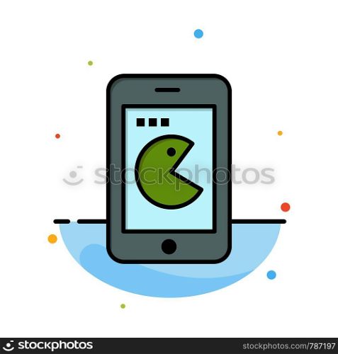 Buy, Mobile, Phone, Hardware Abstract Flat Color Icon Template
